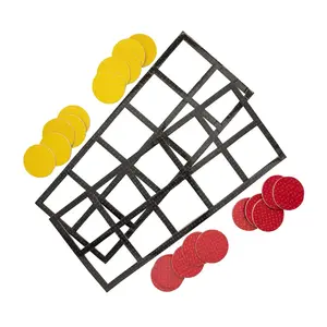 11 1/4" x 27" Jumbo Magnetic Ten Frame Foam Counting Trays with Circles Set - 22 Pc.