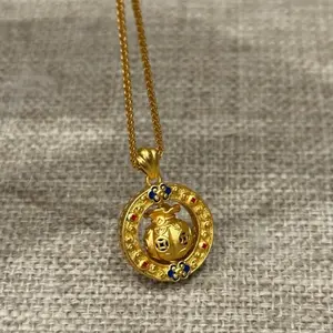 2439 Original Lucky Bag Necklace • Good Luck & Wealth • Vintage Craft • Year of the Horse Must-Have