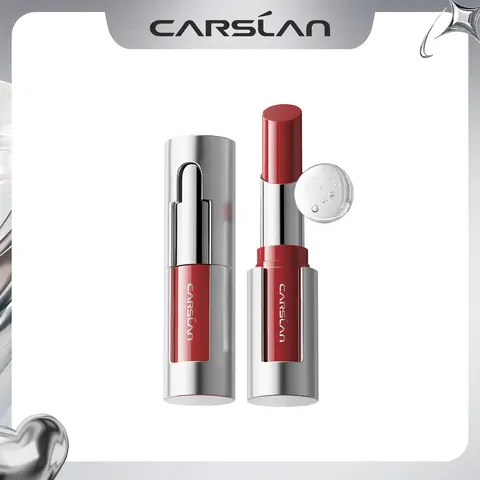 CARSLAN Essence Lipstick, Moisturizing Plumping Glossy Shiny Lip Color, Non Sticky Lip Balm with Vitamin E, Lightweight Hydrating Soften Lip Makeup