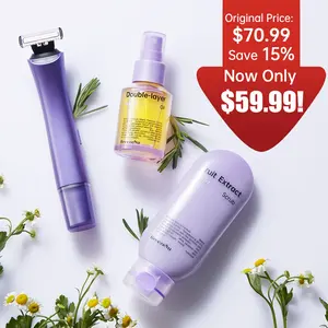 BreezeNu Bikini Shaving Kit for Women – Trimmer + 2 Replacement Heads + Exfoliating Body Scrub + Ingrown Hair Oil, Helps Reduce Ingrown Hair & Razor Bumps, Soothing Post-Shave Care for Sensitive Skin