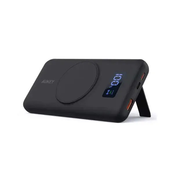 AUKEY Magnetic Battery 10000mAh Handy Power Bank with Stand Holder MagAir Wireless Charging Power Bank Accessories Cable PB-WL02I bezosmax mini