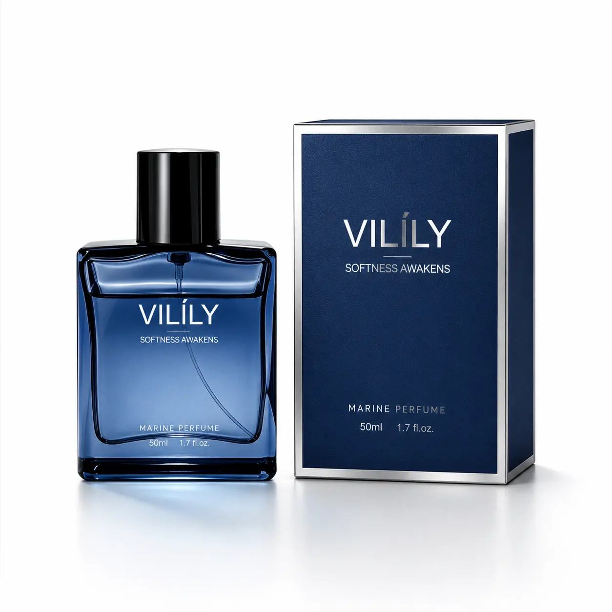 VILÍLY Midnight Ocean Eau de Parfum for Men,  Fresh Aromatic Marine Fragrance with a Magnetic Masculine Scent, Long-Lasting Cologne for Everyday Wear