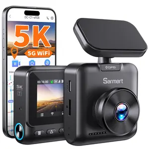 Sarmert C1 5K Dash Cam Front – Built-in GPS & 5G WiFi, Sony STARVIS Sensor, HDR Night Vision, Loop Recording & 24H Parking Mode