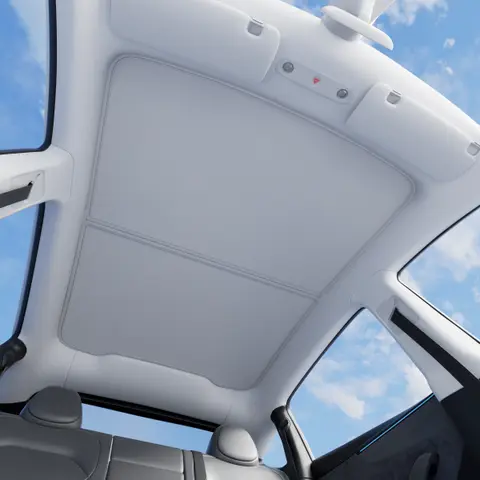 WIGOO Sunshade Roof for Tesla Model Y Model 3, No Sag UV-blocking Glass Roof Sun Shade with Nano Ice-Crystal Coatings, Foldable Heat Insulation Roof Sunshade, Tesla Accessories