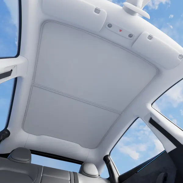 WIGOO Sunshade Roof for Tesla Model Y Model 3, No Sag UV-blocking Glass Roof Sun Shade with Nano Ice-Crystal Coatings, Foldable Heat Insulation Roof Sunshade, Tesla Accessories