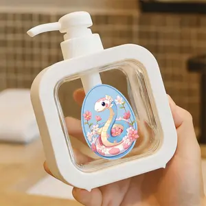 Whimsical Pump Dispenser Bottle with Cute Snake Design - Refillable Plastic Container for Soap & Cleaning Solutions, Perfect for Bathroom & Kitchen - Fun and Playful Decor