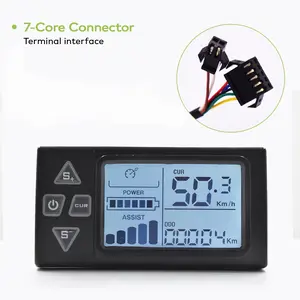 S861 Sm7pin Electric Bike Color LCD Display Instrument Panel, Ip65 Waterproof Wired Connection Controller, Only Fits Uart 2 Protocol