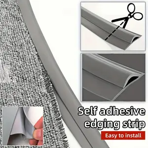 3m/118.11 Inch Self Adhesive Carpet Edges Trim, Flexible PVC Edges Strip, Easy To Install, Used for Carpet To Tile Floor Transition Strip