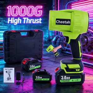 1000G Cheetah Pro Cordless Blower Pure Copper Turbo Jet 680W 3000mAh Battery Adjustable Speed 60m/s Wind for Car & Yard Clean Gift Ready