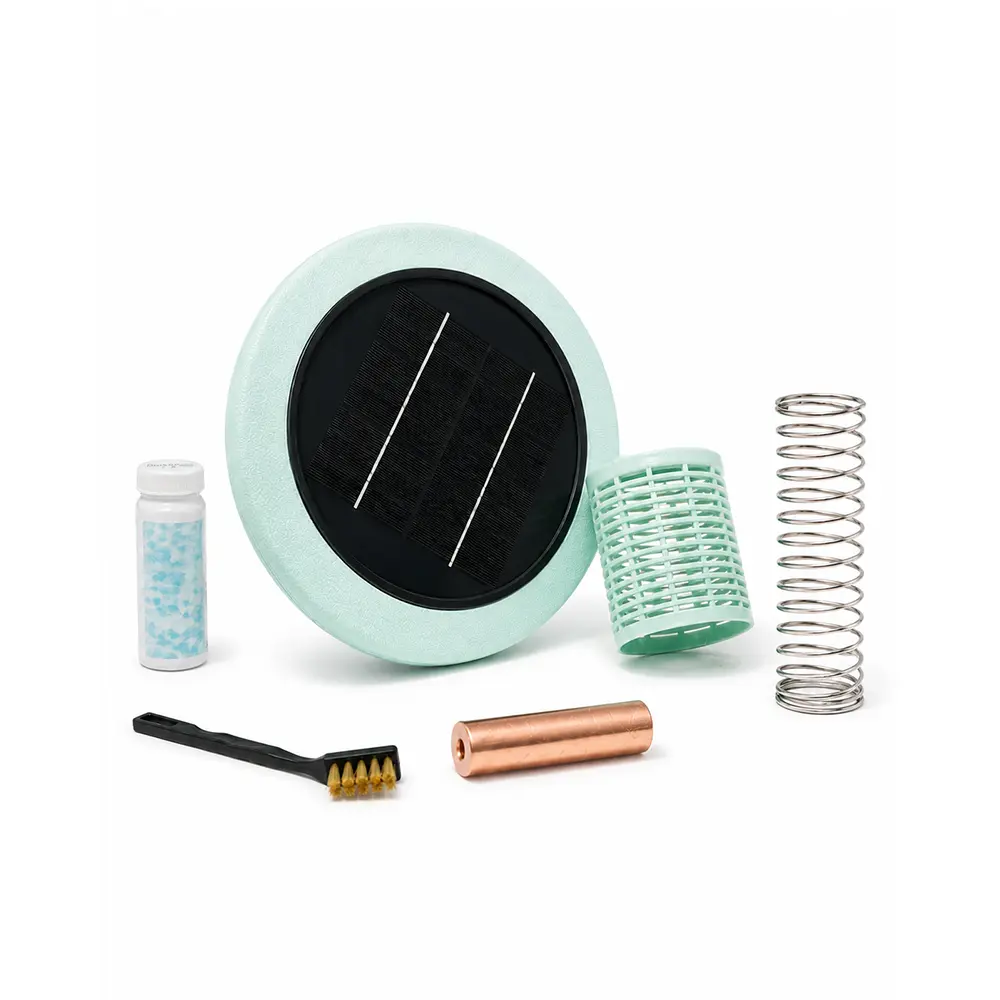 Naturuxa 1PC ABS Plastic Solar Power Floating Pool Ionizer - 7.87in×4.7in, Covers 45,000 Gal, Saves $300-$750/Year, 85% Less Chlorine, Copper & Silver Ions for Clean Safe Water, Easy Use & Installation, Home Improvement Outdoor Pool Supplies Accessories