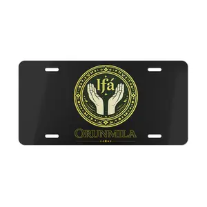 Placa de auto premium -diseño espiritual exclusivo /IFA(ORUNMILA) / arte luxury