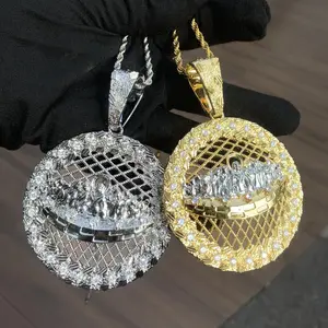 Trendy Jesus Disc Pendant | Iced Out Synthetic Moissanite Necklace | Street Style for Men