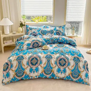 3-Piece Duvet Cover Set, 100% Polyester, European Style, Soft & Breathable, Zipper Closure, Ideal for Bedroom, Hotel, Holiday Gift