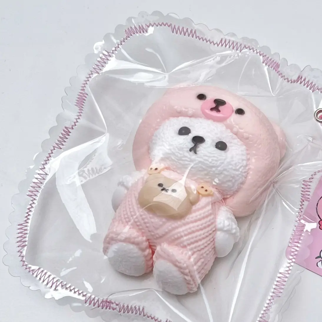 【2026 new model 】the little bear in pink overalls tabba squishies kidstoysFood-Grade Silicone Slow-Rising Rebound Squishy Fidget Toys for Stress Relief - Soft Squeeze Toys with Thick Creamy Slime Texture, Handmade Non-Toxic Sensory Toys