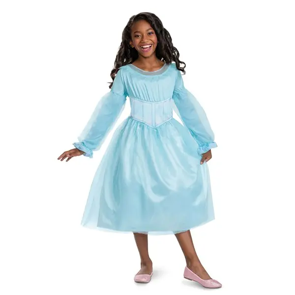 Girl's Little Mermaid Live Action Ariel Blue Dress Costume