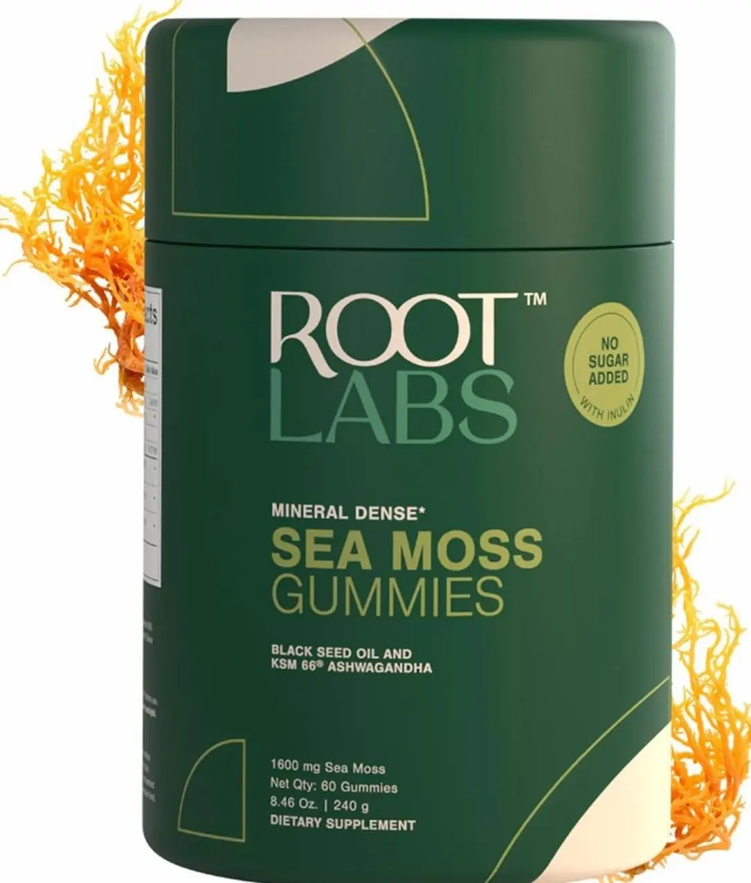 Sea Moss Gummies I 92+ Minerals I Black Seed Oil I KSM 66 Ashwagandha I Lab Tested I No Added Sugar | for Men, Women I Non-GMO I 100% Natural & Organic I 1600 mg I 60 Gummy