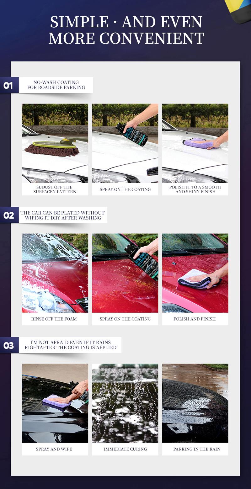 ZYKR Nano-Quick Ceramic Coating Pro MAX  for automobiles, featuring advanced ceramic technology for dust-proof glass effect and lasting luster. 180 ml.