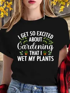 100% cotton women tshirt Cool Gardening Design For Men Women Plant Lover Gardener T-Shirt Print Round Neck Short Sleeve Streetwear Fashion Breathable Soft Unisex Designer Clothes For Women Casual Clothes
