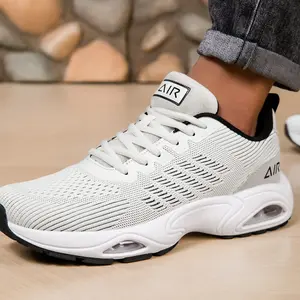 Lightweight Shock Mens Casual Running Gym Gray Shoes Absorbent Breathable Non Slip Trainers Technology Light Shock-Dampening Breathable Non-Skid Mens Casual Running Gym Trainers BlackBeige Shoes
