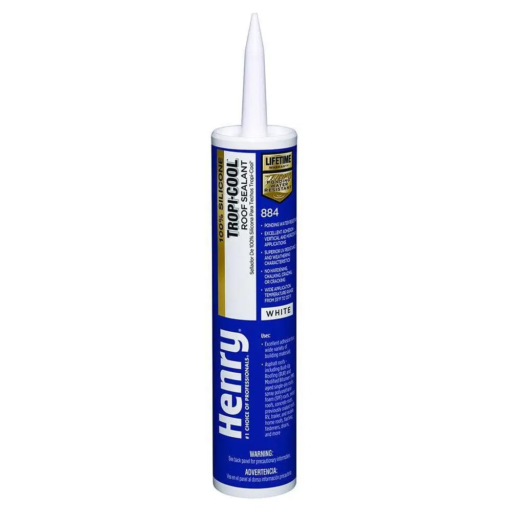 884 Tropi-Cool White 100% Silicone Roof Sealant Caulk 10.1 oz.