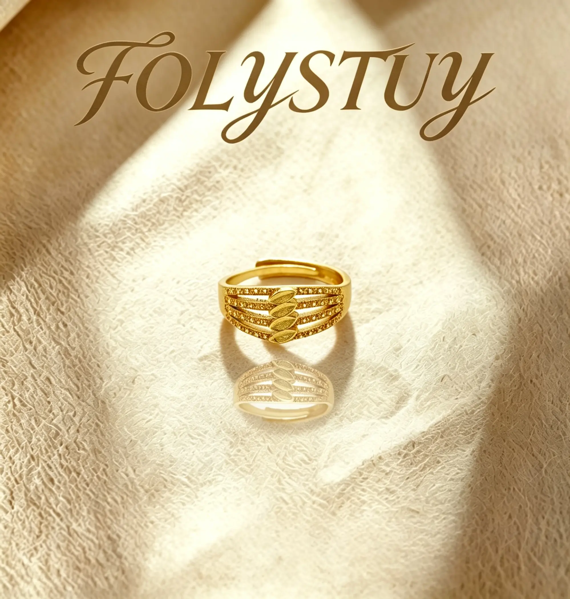 【FOLYSTUY(YNZ55)】Exquisitely Designed Ancient  Three-in-one ring: A Unique and Stylish Cultural Jewelry Statement