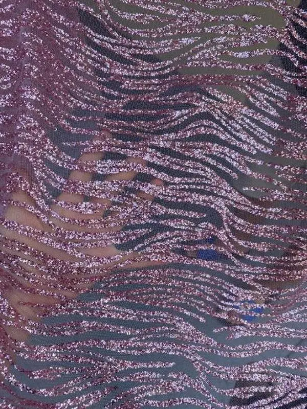 Baby Pink Glitter Lace