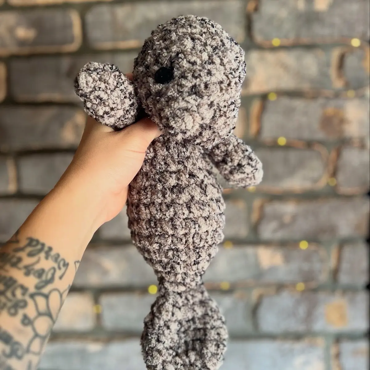 Manatee crochet snuggler