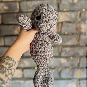 Manatee crochet snuggler