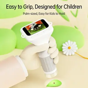 【2026 New Model】1000X Handheld Microscope for Kids 4K 2.0" Screen Rechargeable Mini Pocket Digital Portable Edu Gift Age 4-6 8-12 Children Students
