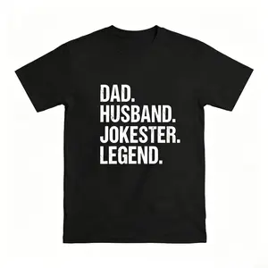Menswear Natural Soft Oversized Short-Sleeve Legend T-Shirt for Dads, Husbands & Jokesters