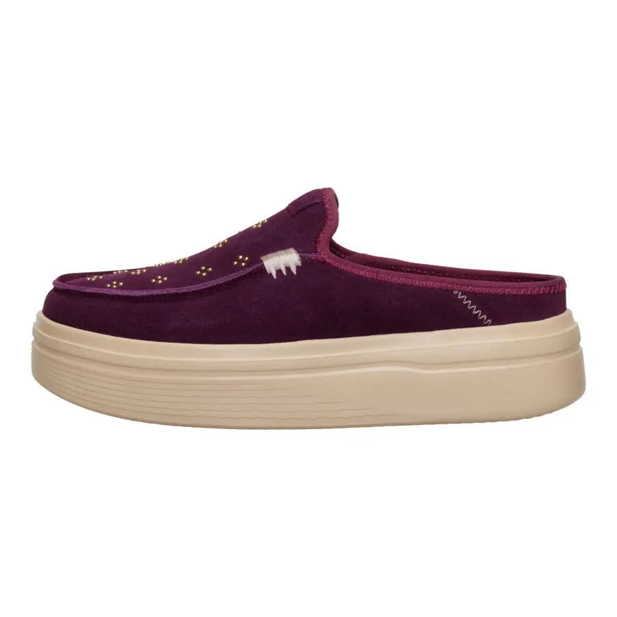 Suede Stud Fig Purple