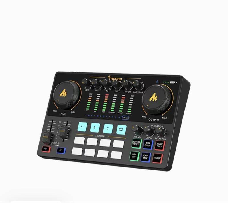 MAONO USB Audio Mixer and Interface for XLR Microphone with Noise Reduction Adapter Cable Bluetooth for Content Creation