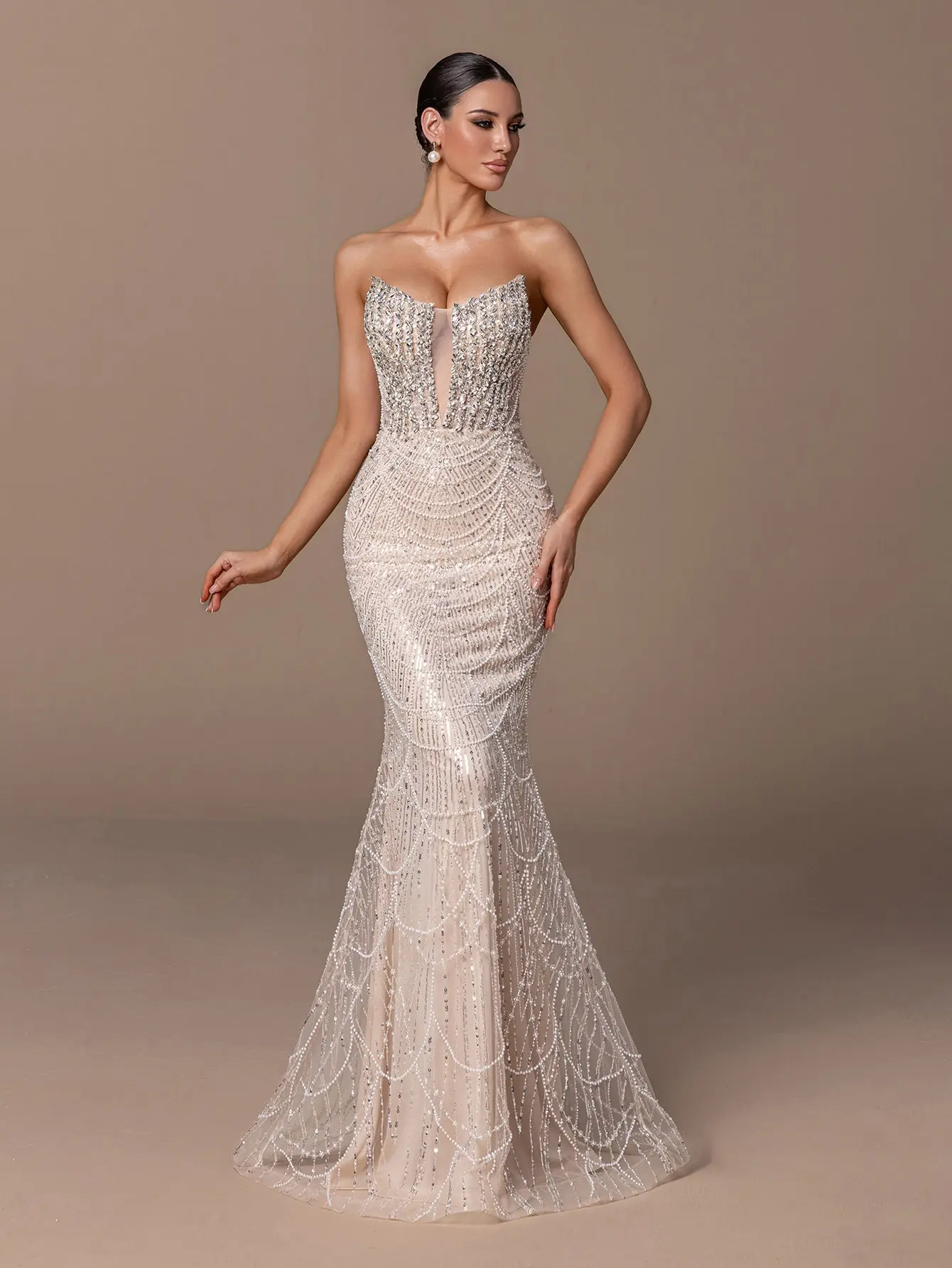Open Shoulder Sequin Dress