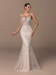 Open Shoulder Sequin Dress