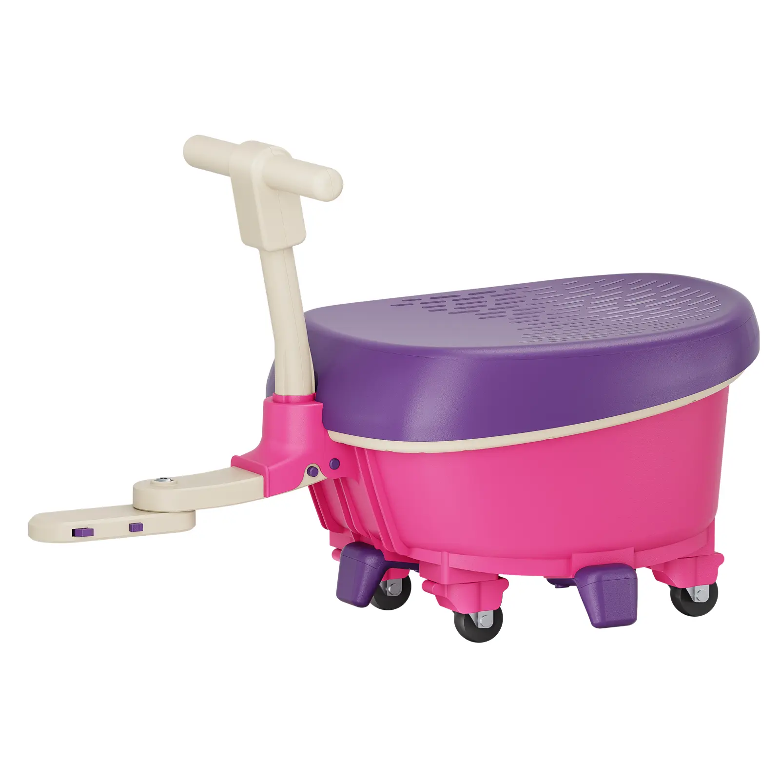 FanttikRide N10 Trailer for N10 Ultra+/Pro/Classic Wiggle Car - Ride on Wheels, Storage Box, 360° Silent Universal Wheels, 4 Anti-Tipping Support Feet, 66 Lbs Capacity, No Battery, Roleplay Kids Ride-On Toy for Ages 3+, Children's Day Gift, With Wheels