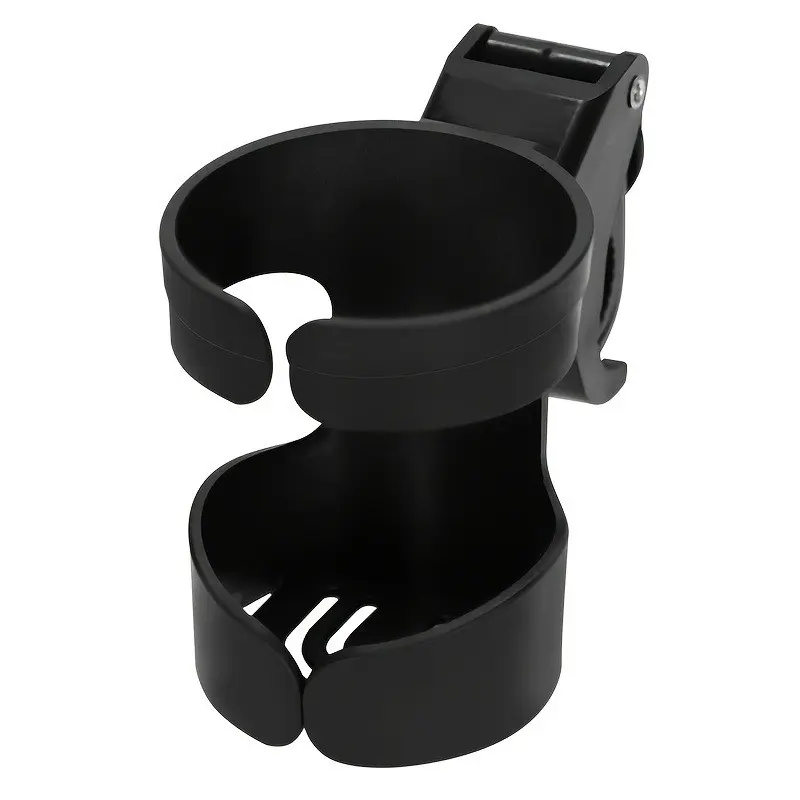 1 Pc 360° Rotating Cup Holder – Clamp-on drink holder for stroller and bicycle with fixed tray. Non-slip large-capacity design for cups and small items, secure, portable and Convenience for travel and everyday use, Secured