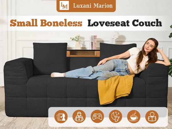 75" Cloud Loveseat Sofa in a Box, No Assembly Required Comfy Deep Seat Boneless Couch, Modern Small Couches for Living Room, Bedroom, Apartment 75" Cloud Loveseat Sofa in a Box, No Assembly Required Comfy Deep Seat Boneless Couch, Modern Small Couches for Living Room, Bedroom, Apartment