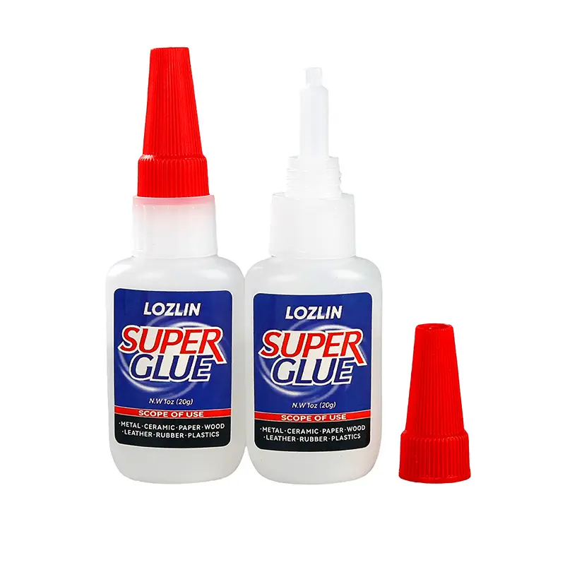 LOZLIN 3Pack Multi-Purpose Clear-Drying Repair Glue, Flexible Waterproof Adhesive for Shoes, Furniture and DIY Projects, Strong Bond for Plastic, Metal, Glass, Wood and Ceramic