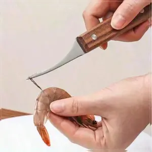 1pc Stainless Steel Shrimp Deveiner - Easy Clean Seafood Prep Tool For Effective Shell Removal & Deveining, Essential For Home Kitchen & Outdoor Camping
