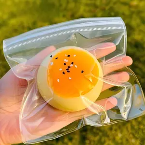 Kawaii Steamed Bun Squeeze Toy, Soft Mochi Dough Ball Sensory Fidget Toy, Anxiety ADHD Relief Desk Ornament, Perfect Birthday & Party Gift