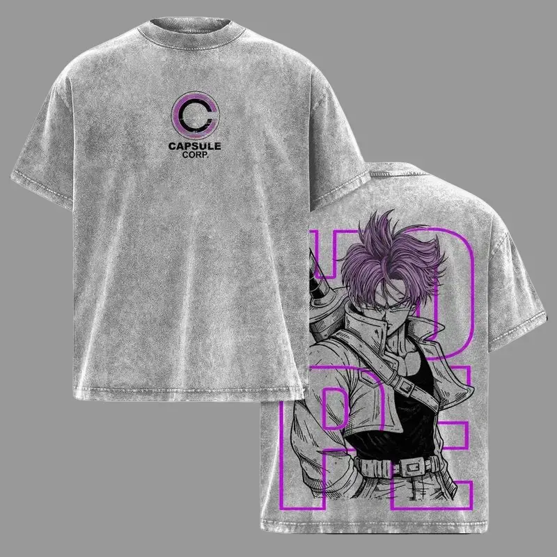 Trunks - DBZ Graphic Tee Vintage Washed Shirt Unisex Streetwear Anime Shirt Future Trunks Saiyan Tee DBZ Z Shirt Gift for Anime Lovers DBZ Fans graphic tee cotton graphic tees humorous tshirt men christian clothing funny shirtsmen's tshirts