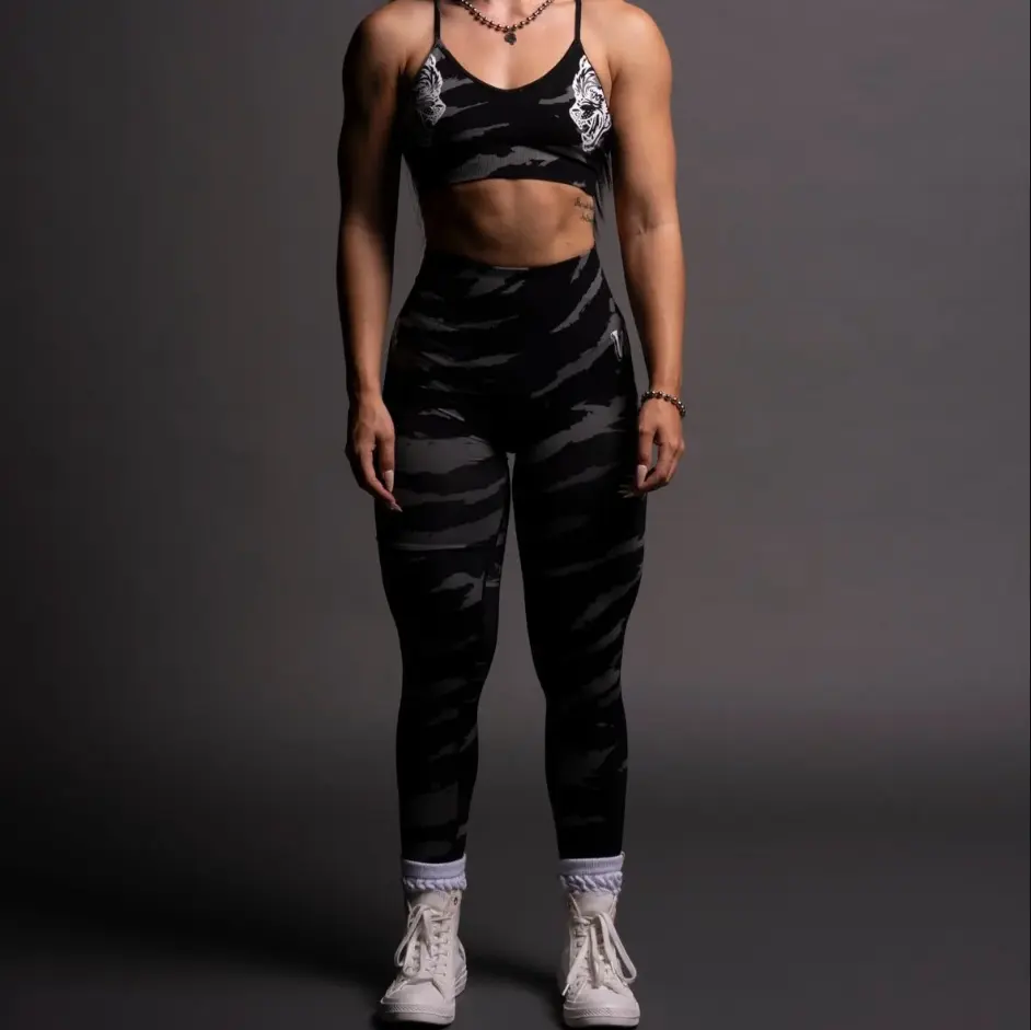 Darc Sport SHE Leggings Womens Black Gray Camo Compression