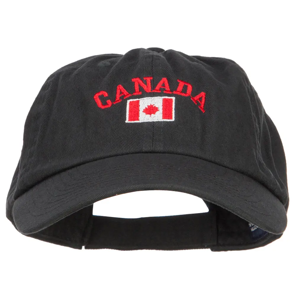 Canada with Flag Embroidered Low Cap