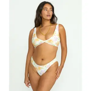 BILLABONG Women's Day Driftin Twist Tank Bikini Top, Logo Embroidery, Beach