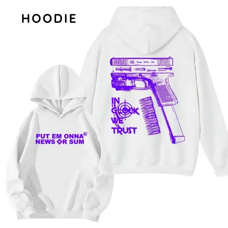 Put Em Onna News or Sum 2 Sides Hoodie, For Men/Women - Unisex Style, 100% Cotton, Menswear Tops, Made in USA.LKD