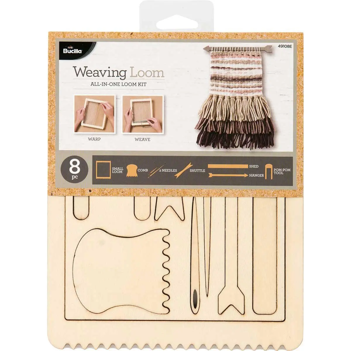 Bucilla ® Weaving Loom All-In-One Kit - Rectangle, 8 piece - 49108