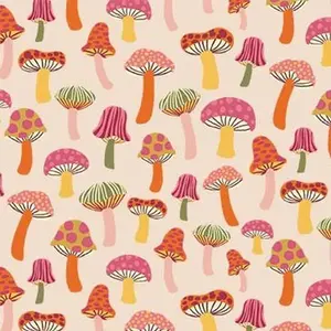 Fabric Michael Miller Whisper Mushroom Medley Feelin' Groovy by the Quarter Yard DCX12469-WHIS-D