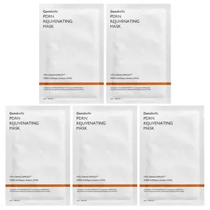 Genabelle PDRN Rejuvenating Beauty Mask, 5 Sheets, 0.84 fl oz (25 ml) Each