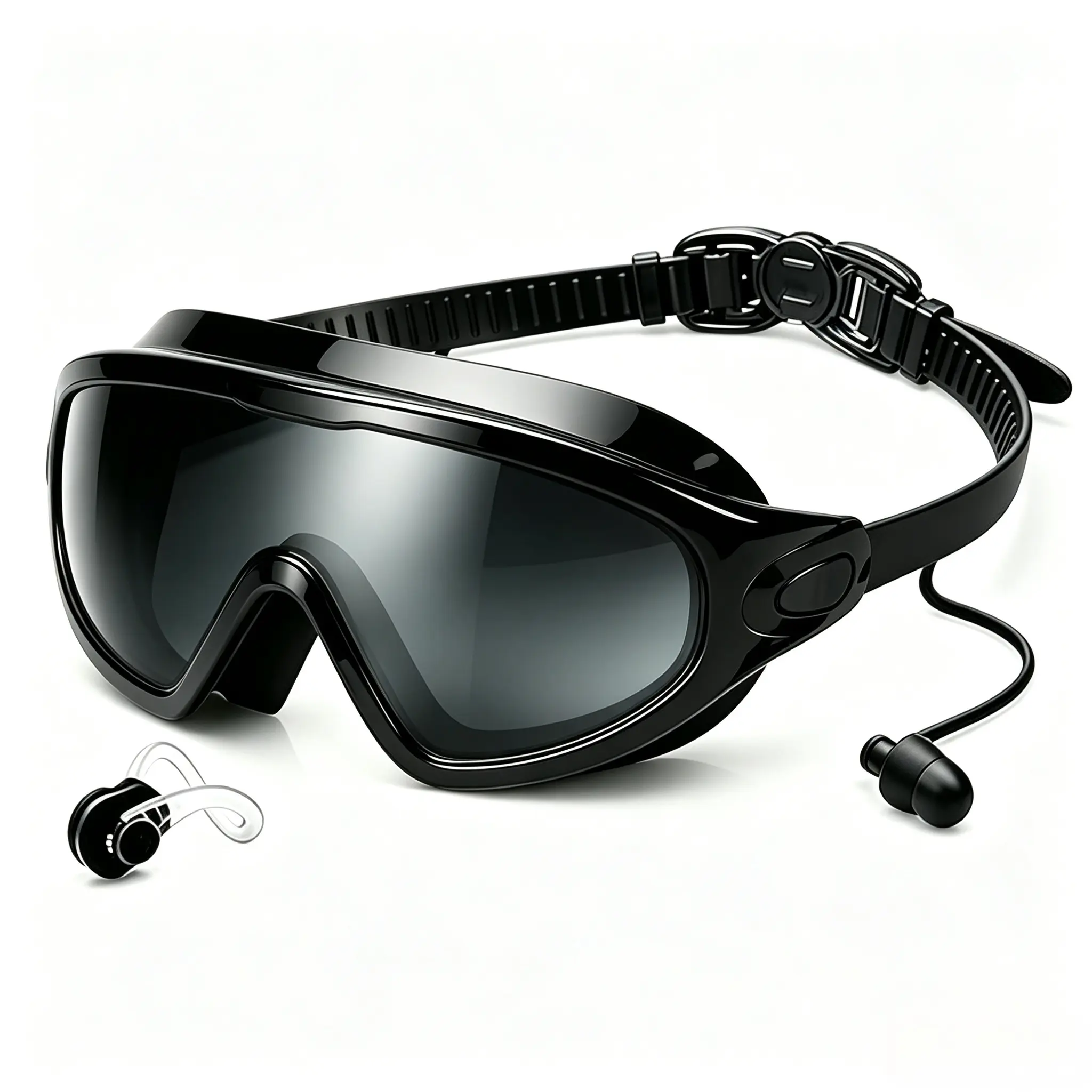 GMOX Adult Swimming Goggles - Wide View, Anti-Fog, UV Protection, No Leak Large Frame for Pool Training, Beach Swimming (For Men, Women)