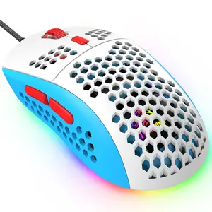 Mambasnake 383 PRO M5 Ultralight Wired Computer Gaming Mouse with 6 Adjustable DPI 12000 and 26 RGB Breathing Backlit Mice for Win11/Xbox/PS/Mac